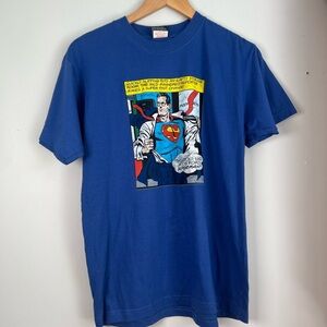 Warner Bros DC Comics Superman Blue Short Sleeve Tee Graphic Print Boys L 14/16